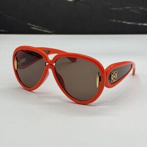 NEW LOEWE LW40132I 42E SUNGLASSES ORANGE WOMEN EYEWEAR